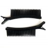 2X Pack Hairdressing Section Clamps Hair Clips With Comb Plastic (Black)