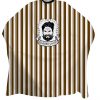 Dincer Cutting Cape D.chocolate  Strip With Logo Barber