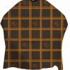Dincer Cutting Cape Checkered Brown&Gold