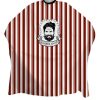 Dincer Cutting Cape Red Strip With Logo Barber Shop