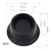 Rubber Shaving Foam Bowl- Black - Image 3