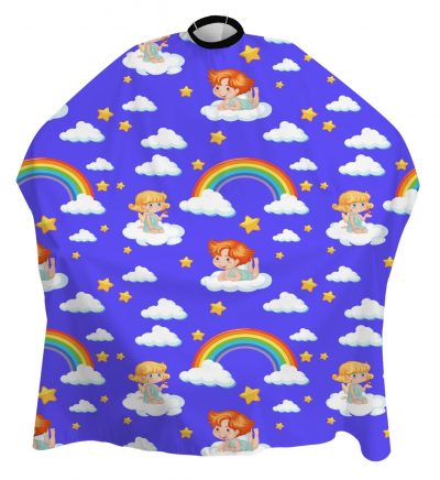 Dincer Cutting Cape kids- Purple clouds and rainbows