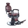 The Legend Chester Barber Chair Dark Chocolate leather-Matt Metal