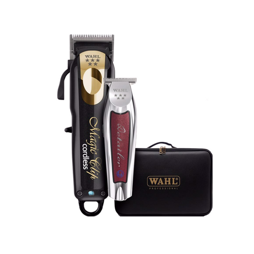 Wahl Magic Clip Black & Gold + Cordless Detailer Li+Case Free