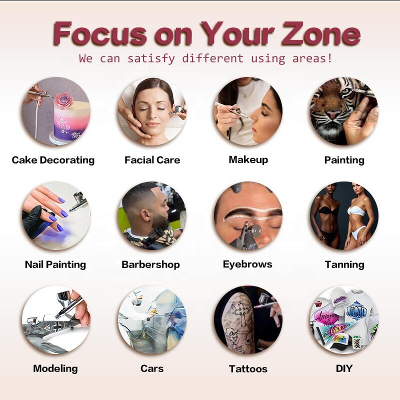 Barber Airbrush Cordless Compressor-All Gold - Image 4