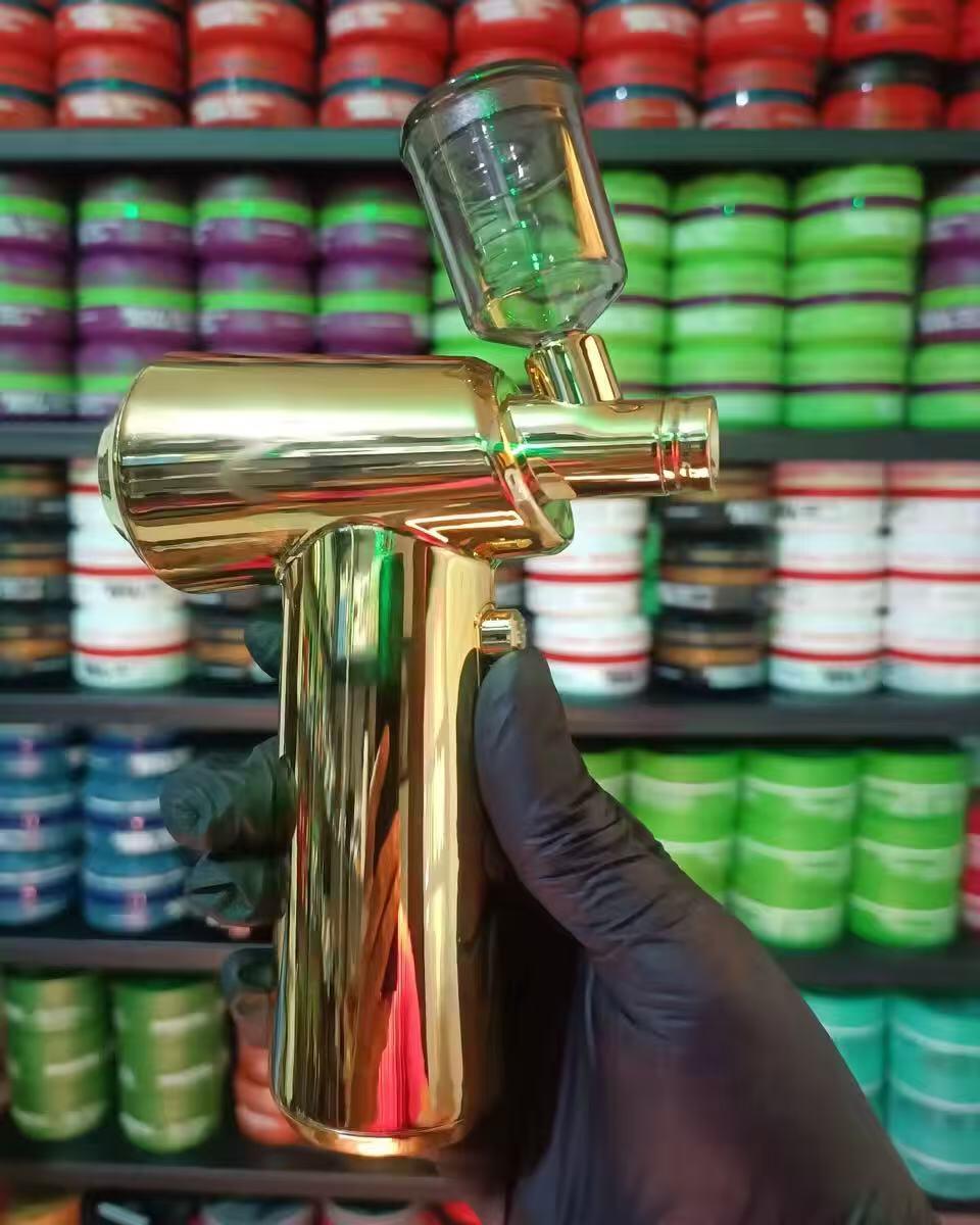 Barber Airbrush Cordless Compressor-All Gold - Image 2