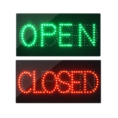 LED Sign 25cm x 48cm Light Box – OPEN/CLOSED | Red One Australia