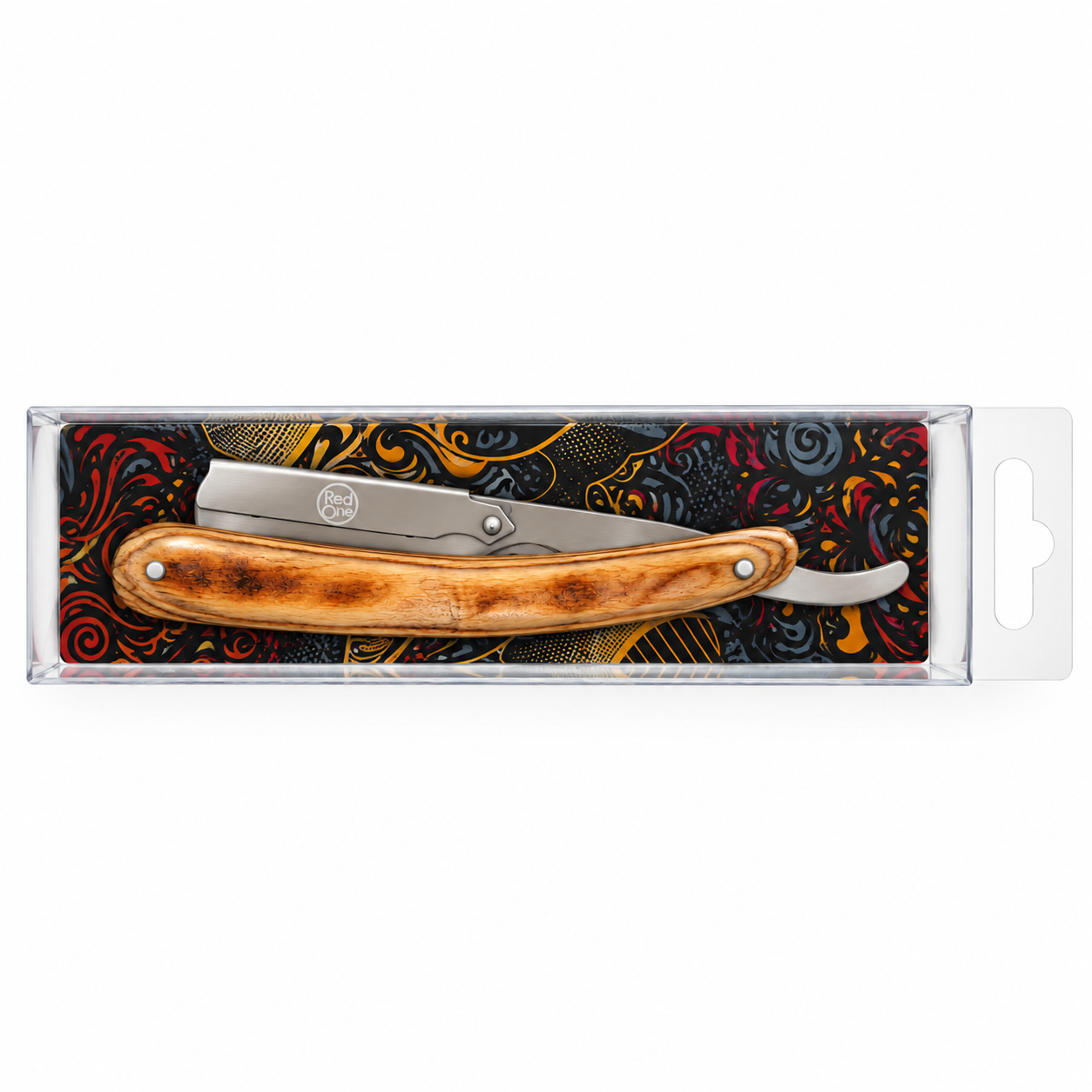 RedOne Professional Barber Straight Razor – Polished Steel Blade Holder with Wood Handle - Image 2